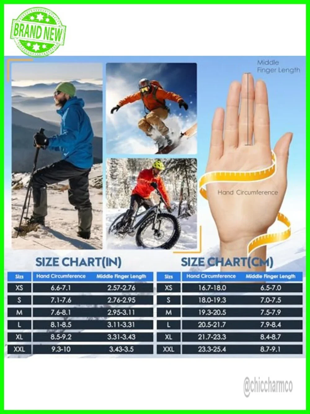 Winter Gloves with 3M Thermal Insulation, Touchscreen, Anti-Slip Silicone Grip